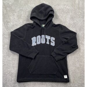Vintage Roots Y2k Regular Fit Fleece Pullover Hoodies Unisex Adult Size M Black